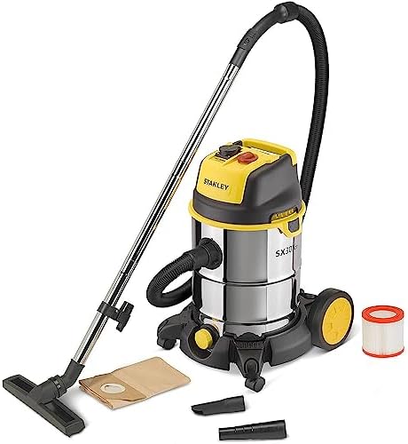 Stanley Vacuum Cleaner Stainless-steel 30ltrs 1600W Wet &Dry SXC30XTDE