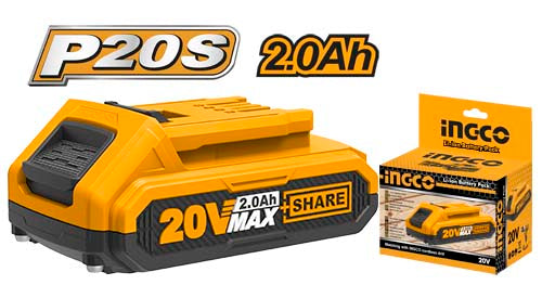 Ingco Lithium-Ion 20V 2.0Ah Battery Pack