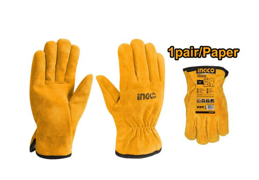 Ingco Cow Split Leather Gloves