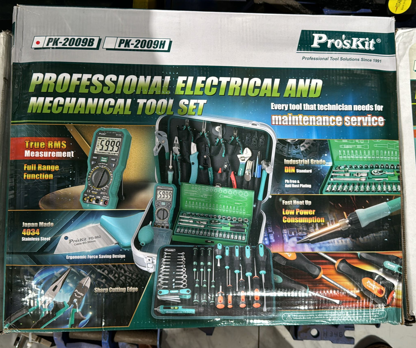 Pro'skit PK-2009B, the professional electrical and mechanical tool set