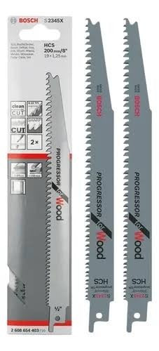 Bosch S2345X Clean for Wood Reciprocating Saw Blades 200 mm – 2-Piece Set