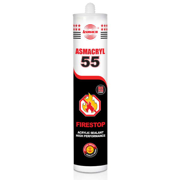 Asmaco silicone sealant acrylic fire retardant (white)