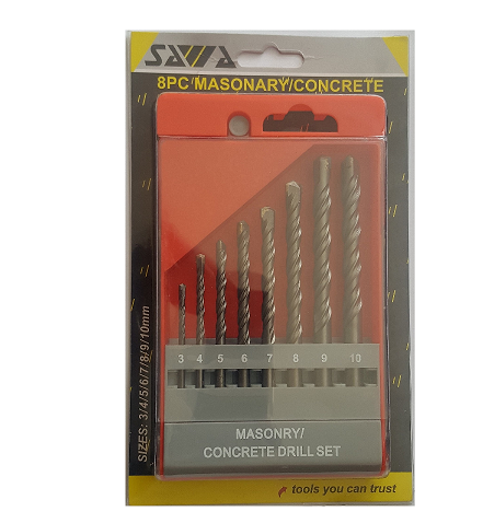 Sawa Drill Bit Masonry 8 pcs set 3-10mm