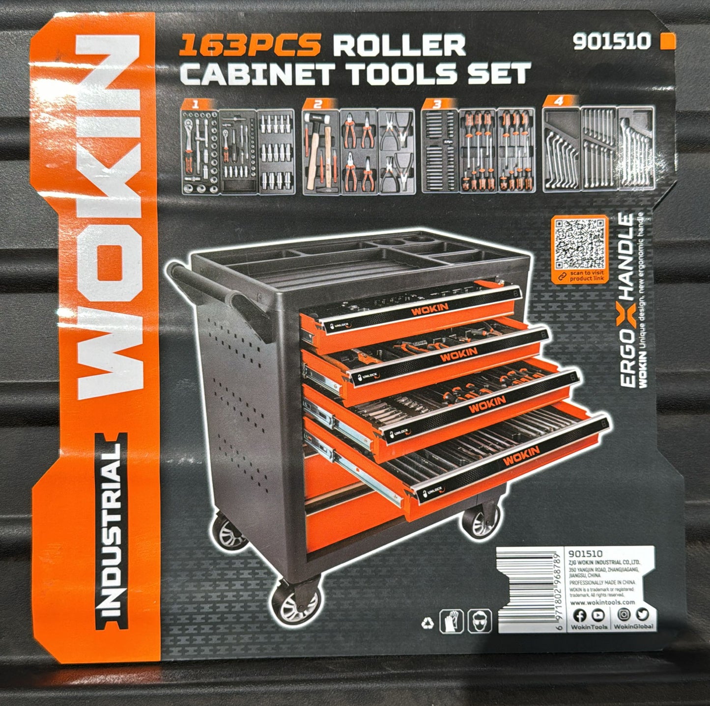 WOKIN 163PC Tools Roller Cabinet