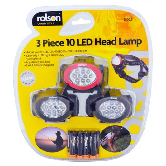 Rolson Head Lamp LED and COB 120 lumens (61461)