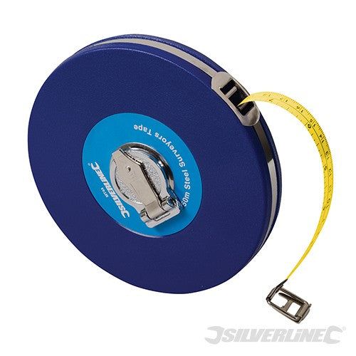 Silverline Tape Measure Surveyor's 50M Steel