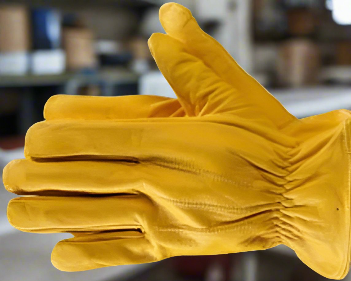 Yellow Leather Gloves | Yellow Safety Gloves | BOLD Industrial