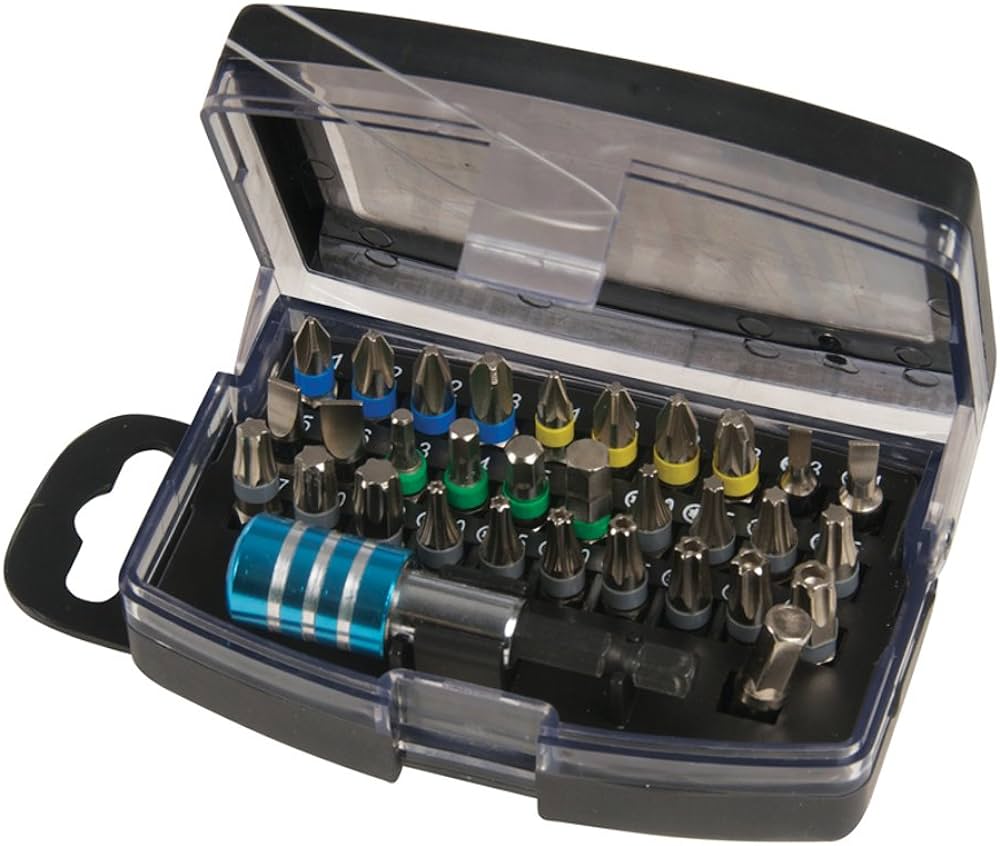 Silverline Color SILVERLINE 32 PC SET COLOR CODED BITS – BOLD Industrial