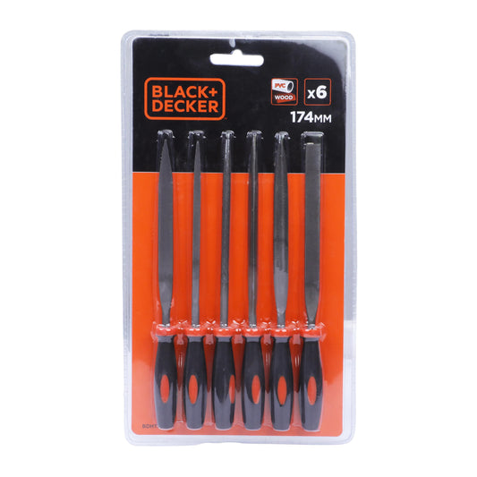 Black N Decker File Needle 6pc Set BDHT22148