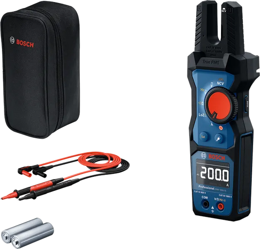 Bosch GFM 1000-15 Professional Fork Meter showing open-fork AC current measurement design