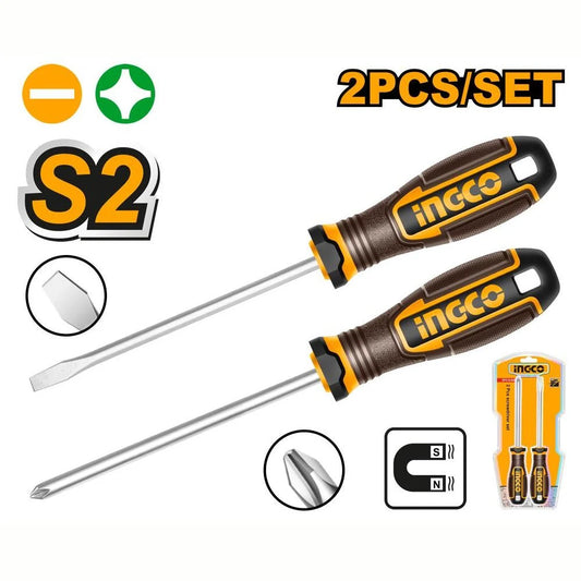 INGCO 2 Pcs Screwdriver Set β HKSDS0228