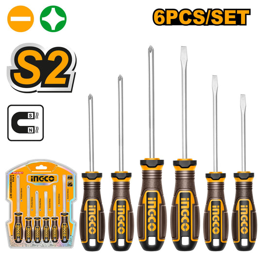 INGCO 6 Pcs Screwdriver Set β HKSDS0628
