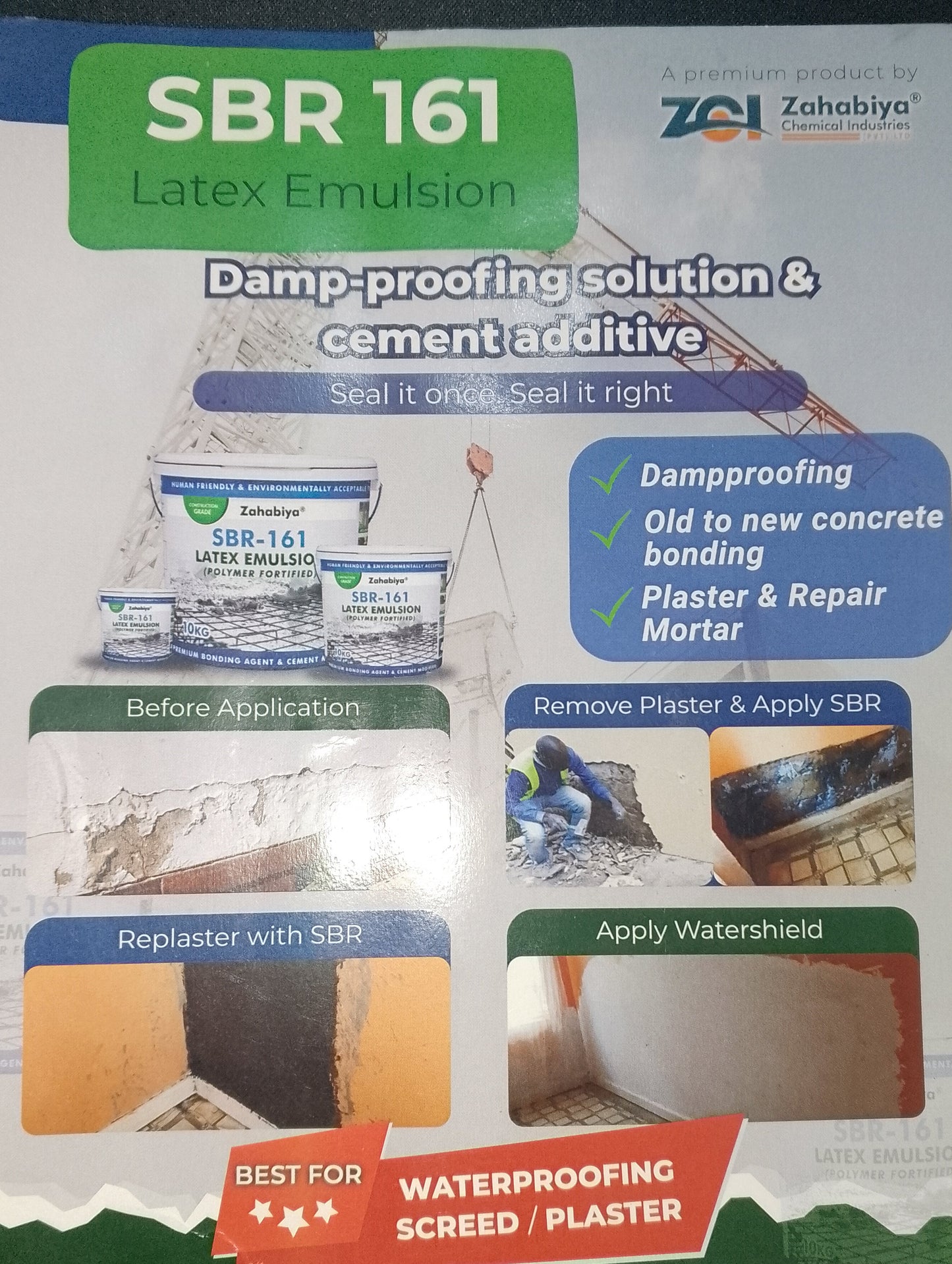 Zahabiya SBR-161 Latex Emulsion Bonding Agent