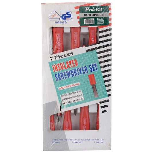 Proskit 8PK-8100E, Insulated Screwdriver Set (1000V)