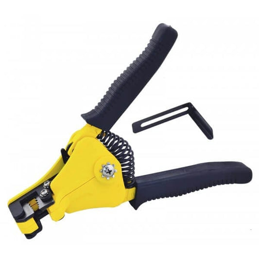 This Rolson tool's strong and durable die cast body frame and adjustable stripping length provides consistency of work