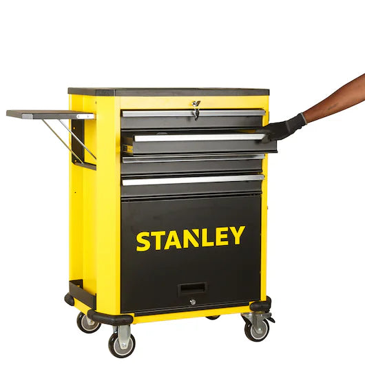 Stanley 4 Drawer cabinets are provided with side folding shelf.