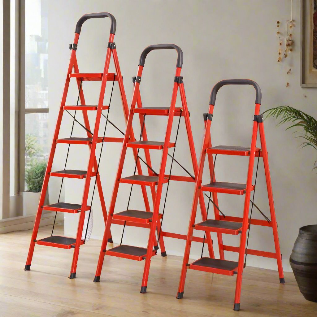 Steel ladders.  A Shape.  Household