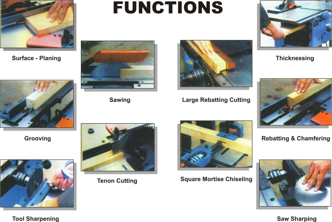 Lida ML393A Multipurpose 8-Function Woodworking Machine