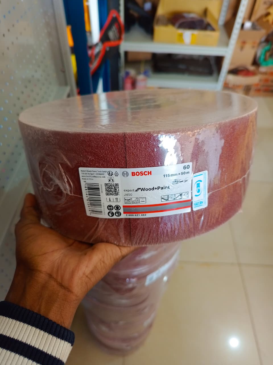 Bosch J450 Expert for Wood and Paint Sanding Roll 115mm x 50m