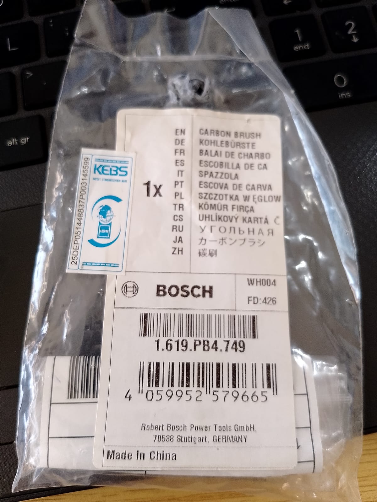 Bosch GWS 700 Carbon Brush Set (Pair) - Part 1.619.PB4.749