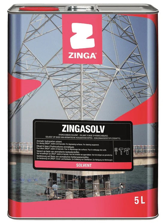Zinga Zingasolv solvent can with architectural background
