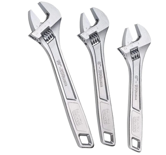 Black N Decker Adjustible Wrench 6'', 8'', 10''
