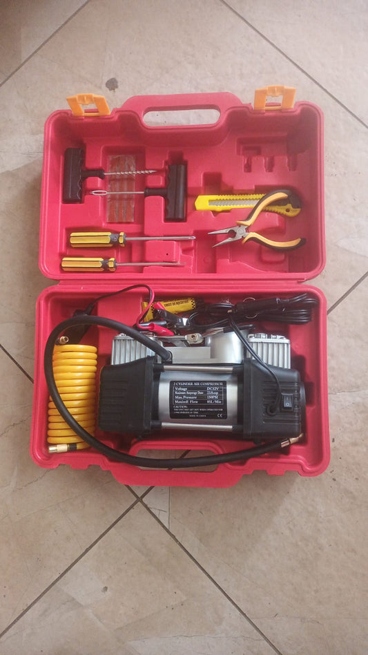 Portable 2 Cylinder Air Compressor 12V DC