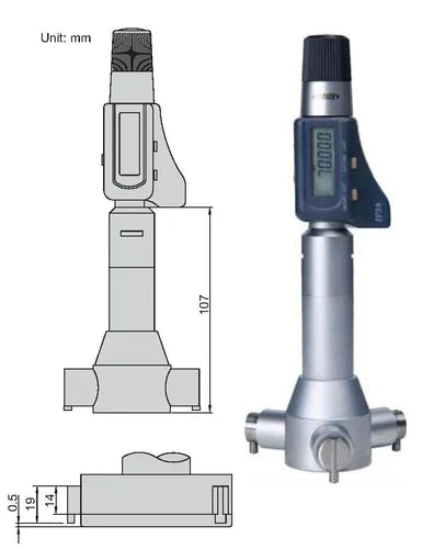 Insize Digital Wide Range Three Points Internal Micrometer