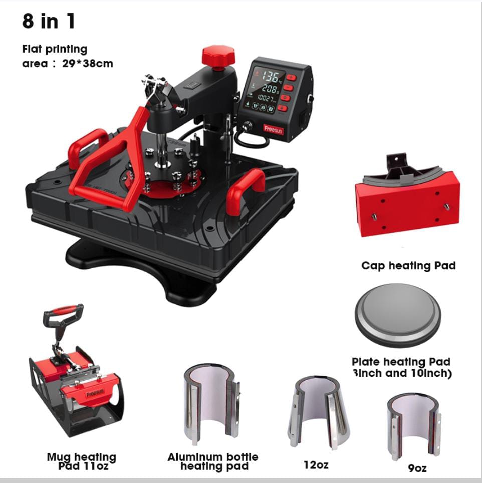 FreeSub 8 in 1 Heat Press Machine