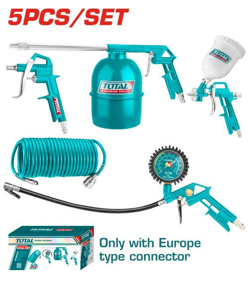 Total 5-Piece Air Tool Accessory Kit (Europe Type Connector)