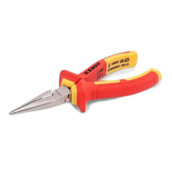 Kendo Long Nose Pliers 8 inch 1000V Insulated EN60900:2012