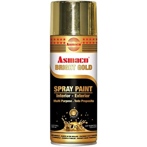 Asmaco spray paint can 400ml (gold 18k, chrome silver& flourescent colours)