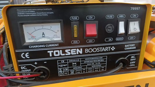 Tolsen Boostart+ 12V/24V Battery Charger 20A (79997)