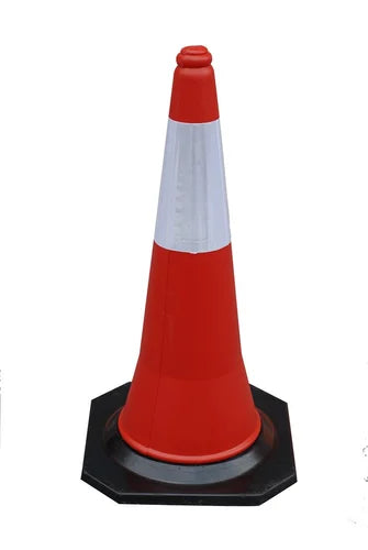 Traffic Cone Recessed 30" Red & White TC024