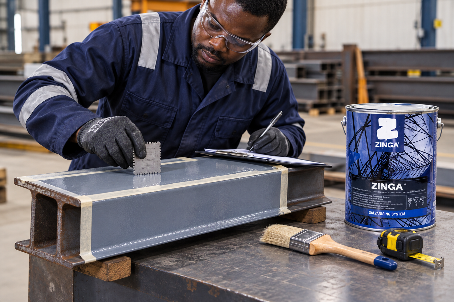 Zinga coverage planning with measured steel area