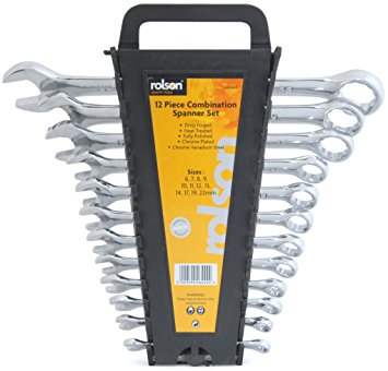 Rolson 12 pc Combination Spanner Set 6-22mm