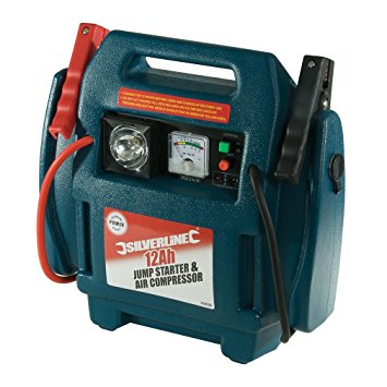 Silverline aircompressor and jumpstarter