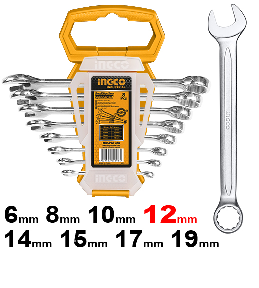 INGCO Combination Spanner Set 6-19mm HKSPA1088