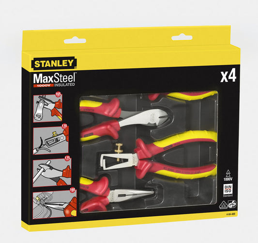 Stanley 4 pc Maxsteel VDE Pliers