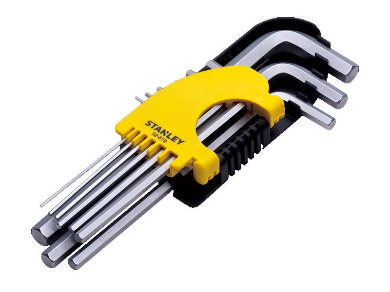 Stanley Allen Hex Key Metric Long Arm 9 Pcs 1.5mm 10mm BOLD Industrial